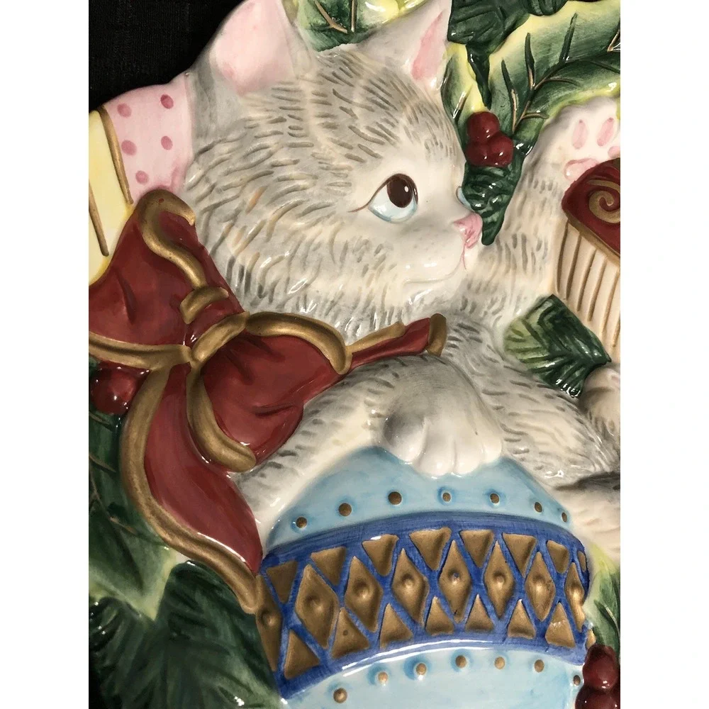 Cat Lovers Decorative Christmas Plate